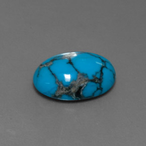 3.74カラットの天然ブルーターコイズ（14×10.2 mm・オーバルカット）