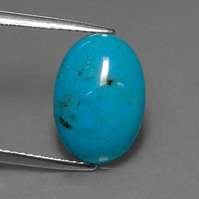 3.93カラットの天然ブルーターコイズ（13.9×9.8 mm・オーバルカット）