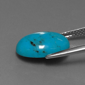 3.93カラットの天然ブルーターコイズ（13.9×9.8 mm・オーバルカット）