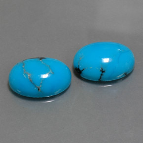 カラットの天然ブルーターコイズ（14.1×10.2 mm・オーバルカット）