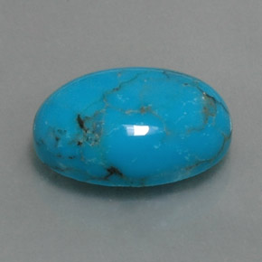 3.95カラットの天然ブルーターコイズ（14.1×10.1 mm・オーバルカット）