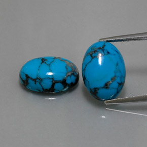 カラットの天然ブルーターコイズ（14.1×10.1 mm・オーバルカット）
