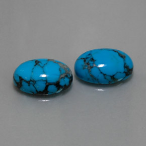 カラットの天然ブルーターコイズ（14.1×10.1 mm・オーバルカット）
