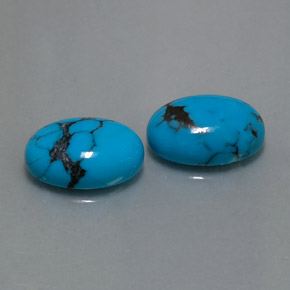 カラットの天然ブルーターコイズ（14.1×10.1 mm・オーバルカット）