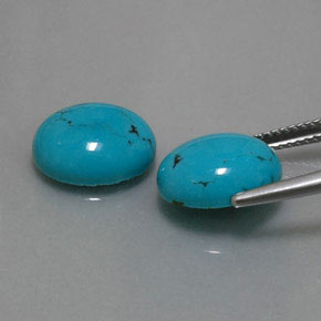 カラットの天然ブルーターコイズ（12.1×10.1 mm・オーバルカット）