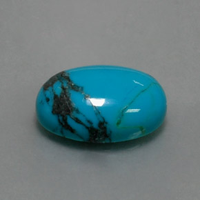 3.83カラットの天然ブルーターコイズ（14×10.1 mm・オーバルカット）