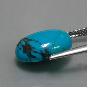 3.83カラットの天然ブルーターコイズ（14×10.1 mm・オーバルカット）