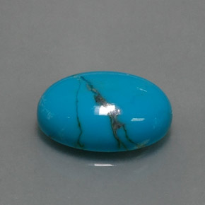 3.78カラットの天然ブルーターコイズ（14.1×10.1 mm・オーバルカット）