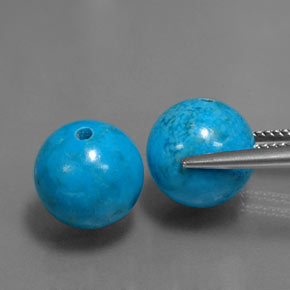 カラットの天然ブルーターコイズ（10.25 mm・球体 / ボール）