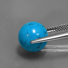 7.80カラットの天然ブルーターコイズ、スフェア / ボール、オペーク