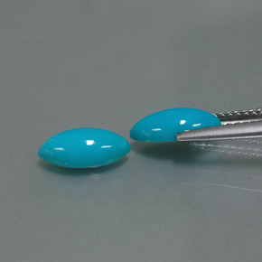 カラットの天然ブルーターコイズ（10×5 mm・マーキス）