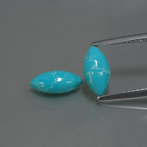 カラットの天然ブルーターコイズ（10.1×5.1 mm・マーキス）