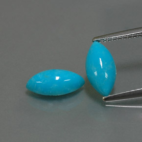 カラットの天然ブルーターコイズ（10×5.1 mm・マーキス）