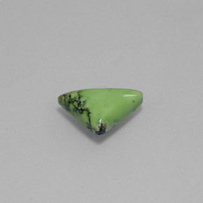 1.07カラットの天然イエローグリーンターコイズ（10×7.2 mm・トリリアント）