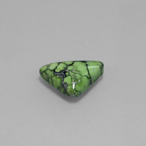 1.23カラットの天然イエローグリーンターコイズ（10.6×7.7 mm・トリリアント）