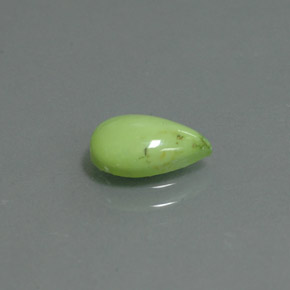 1.11カラットの天然イエローグリーンターコイズ（9.4×6.1 mm・洋梨の形）