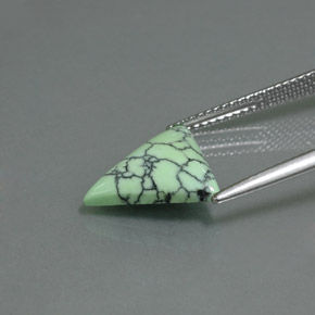 2.71カラットの天然イエローグリーンターコイズ、トリリオン、オペーク