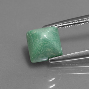 2.43カラットの天然グリーンターコイズ（7.2×7.1 mm・四角）