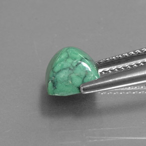 2.16カラットの天然グリーンターコイズ（7.1x7.1 mm・四角）