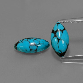 カラットの天然ブルーターコイズ（11.9×6 mm・マーキス）