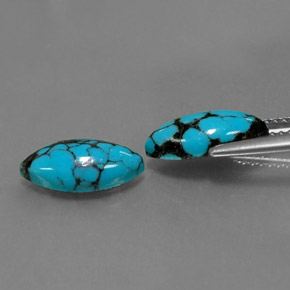 カラットの天然ブルーターコイズ（11.9×6 mm・マーキス）