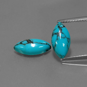 カラットの天然ブルーターコイズ（11.9×6 mm・マーキス）