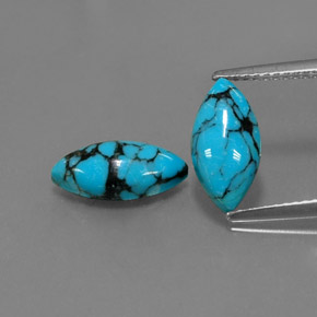 カラットの天然ブルーターコイズ（11.9×6 mm・マーキス）