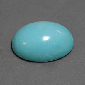 11.14カラットの天然ブルーターコイズ（18.3×13.3 mm・オーバルカット）