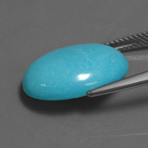 8.89カラットの天然ブルーターコイズ、オーバルカット、オペーク