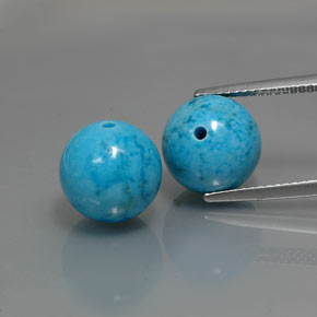 カラットの天然ブルーターコイズ（10.25 mm・球体 / ボール）