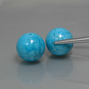 カラットの天然ブルーターコイズ（10.25 mm・球体 / ボール）