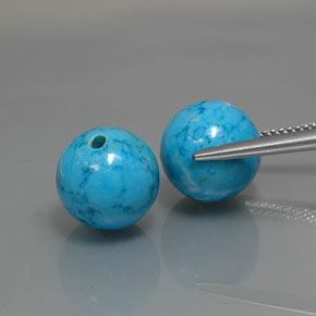 カラットの天然ブルーターコイズ（10.24 mm・球体 / ボール）