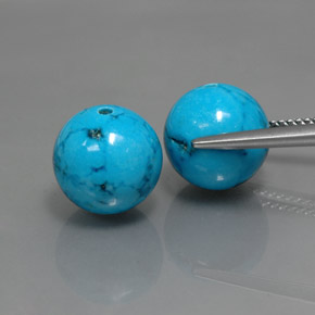 カラットの天然ブルーターコイズ（10.29 mm・球体 / ボール）