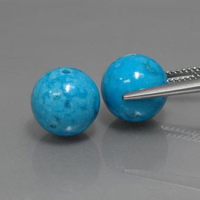 カラットの天然ブルーターコイズ（10.26 mm・球体 / ボール）