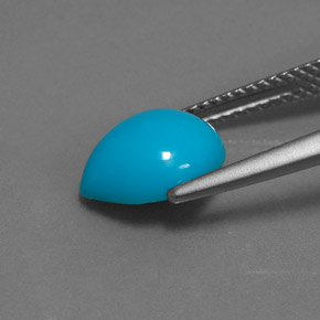 2.00カラットの天然ブルーターコイズ（10×7.9 mm・洋梨の形）