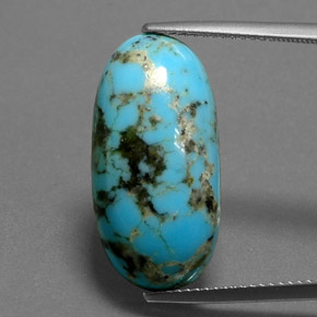 8.97カラットの天然ブルーターコイズ（23.2×11.6 mm・オーバルカット）