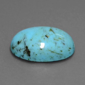 7.13カラットの天然ブルーターコイズ（18.4×13 mm・オーバルカット）