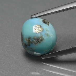 1.83カラットの天然ブルーターコイズ（8.9×8.3 mm・ファンシーシェイプ）