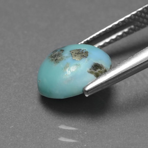 1.83カラットの天然ブルーターコイズ（8.9×8.3 mm・ファンシーシェイプ）