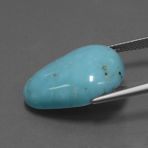 16.07カラットの天然ブルーターコイズ、洋梨の形、オペーク