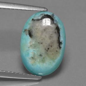 2.72カラットの天然ブルーターコイズ（13.3×9.2 mm・オーバルカット）