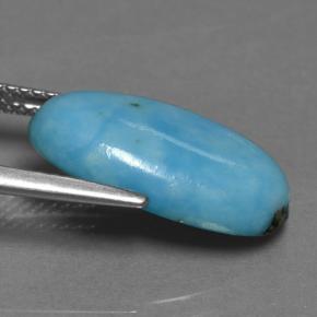 5.20カラットの天然ブルーターコイズ（17.5×10.1 mm・オーバルカット）