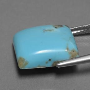9.94カラットの天然ブルーターコイズ（13.9×13 mm・四角）