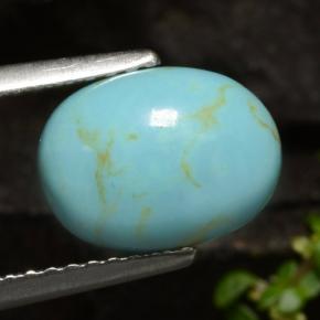 1.72カラットの天然ブルーターコイズ（9.9×7.5 mm・オーバルカット）