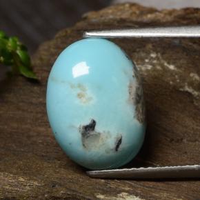 4.19カラットの天然ブルーターコイズ、オーバルカット、オペーク