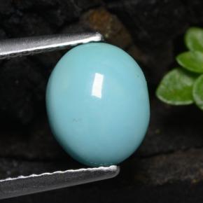 1.11カラットの天然ブルーターコイズ（8.8×7.2 mm・オーバルカット）