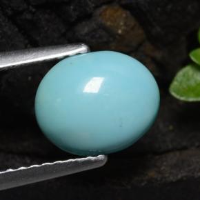 1.11カラットの天然ブルーターコイズ（8.8×7.2 mm・オーバルカット）