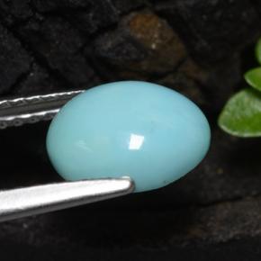 1.11カラットの天然ブルーターコイズ（8.8×7.2 mm・オーバルカット）