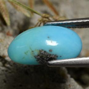 1.34カラットの天然ブルーターコイズ（11.9×6.8 mm・ファンシーシェイプ）
