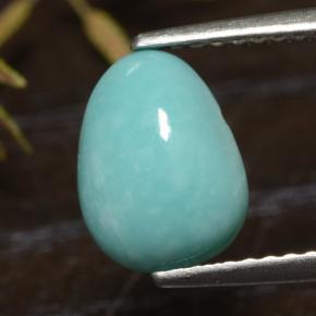 1.49カラットの天然ブルーターコイズ（9.3×7.1 mm・ファンシーシェイプ）